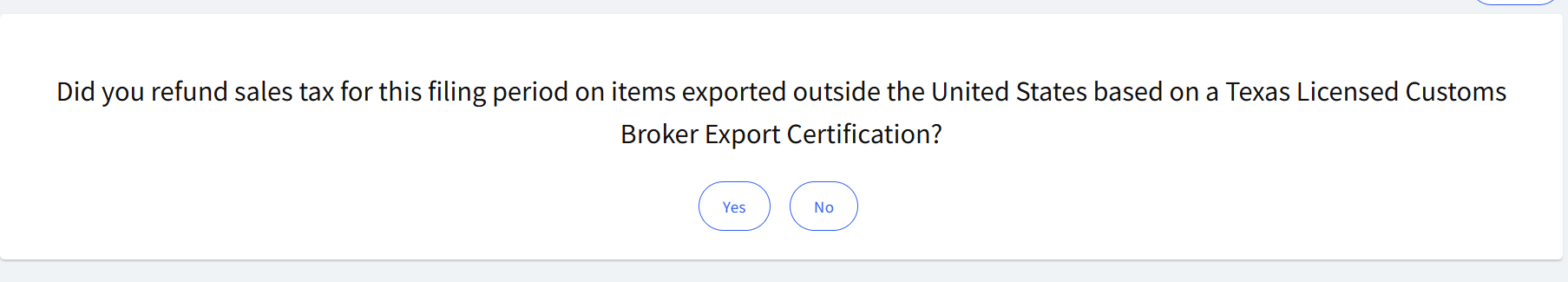 Customs Broker question on Texas SOS Web File